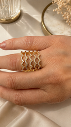 Wave Stack Ring