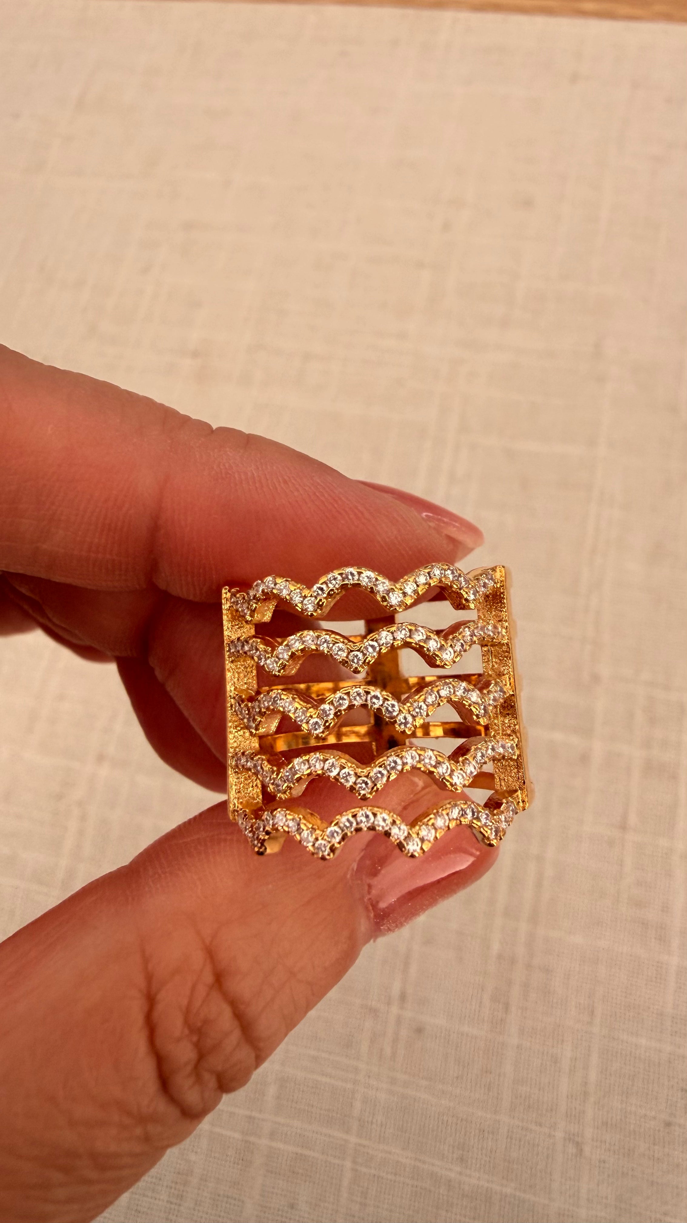 Wave Stack Ring