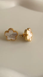 Pearl Fleur Stud Earrings